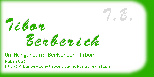 tibor berberich business card